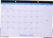 Angoily Month English Monthly Wall Calendar with Transparent Corner Protectors for Home Office Study Rooms and Hotels Great present for
