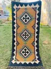 Black Peruvian Kilim Rug Living Room Rug Turkish Vintage Area Navajo Carpet