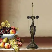 Table Lamp Base Replacement Only, for 16-18 Inch Tiffany Stained Glass Lampshade Pole Height 23 Inches Roses Resin Base, Pull Chain Switch KeYJ