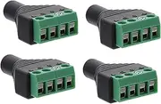 ARTIBETTER 4pcs Terminal LED Connectors Power Plug Headset Adapter LED Strip Light Connectors Wire Connectors Gaming Headset Female Headphone Jack Stereo Adapter Gold Plated Copper Head Green