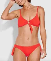 Seafolly L87338 Women's Tangelo Active Ring Side Hipster Bikini Size 2US 6AUS