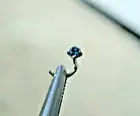 1.62mm GENUINE REAL BLUE DIAMOND MICRO NOSE SCREW w/CERTIFICATE MILLION SPARKLES