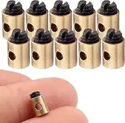 Ropes, Brake Cables, Covers & Guides, Bicycle Cable Clamp, 5 x 6 mm, Brass Throttle Cable for Scooter, Motorcycle, Accelerator, Compatible with Various Vehicles and Garden Tools (Pack of 10)