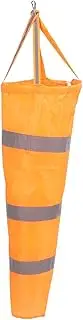 80cm Heavy Duty Windsock Wind Direction Indicators Orange Polyester Wind Direction Measurement Sock for Outdoor Use Airports Farms Aviation and Industrial Applications (反射スタイル)
