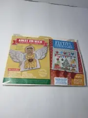 Cross Stitch Kit With NO Chart Angel On High Christmas Gift Box