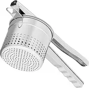 GloTika Large 15oz Potato Ricer, Heavy Duty Stainless Steel Potato Masher with Ergonomic Handle, Masher and Ricer Kitchen Tool for Mashed Potatoes, Noodle Maker
