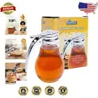 Dishwasher Safe 14 Oz Honey Dispenser – Commercial-Grade Glass, Elegant Design