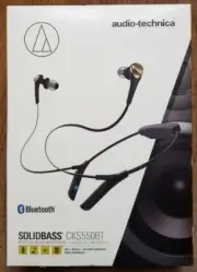 Audio-Technica Solidbass Bluetooth Wireless In-Ear Headphones CKS550BT Blk&Gold