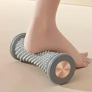 PVC Easy-Roll Plantar Fascia Relief Wheel - Muscle Relaxation, Yoga & Arch Support for Home Workouts Foot Massager (grey)