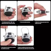 3Digit Mini Lightweight Travel Lock Backpack Suitcase Cable Lock Durable