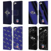 NFL BALTIMORE RAVENS ARTWORK LEATHER BOOK WALLET CASE FOR APPLE iPOD TOUCH MP3