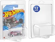 Blister Clamshells Compatible with 1/64 Model Cars, 12 Pcs Wheel Display Case for Carded Diecast Cars, Protector, Crystal Clear, Tight Closure -(Not for Special Size) 7.5 x 5 x 2 Inch