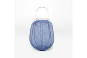 Rayell Lantern Lesley Blue Decorative Light Candle Holder Home Decor 24x28x24cm
