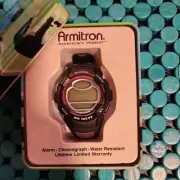 NEW Armitron Sport Men's MD0363 Black Digital Watch/Timer Alarm/Chrono