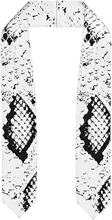 [EdWal] snake skin black and white print Graduation Stole and Sash Class for Unisex Adult Honor Stole Honor Stole of 2025