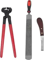 Steel Double Sided File Hoof Trimmer Kit for Livestock Horses Cattle Sheep Donkeys