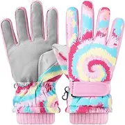 [WAWSAM] Kids Ski Gloves Waterproof Winter Snow Gloves Snowboarding Gloves Non Slip Windproof Sport Mittens for Boys Girls Youth Sledding Riding Driving Hiking