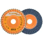 Walter 06Y454 4-1/2x5/8-11 ALLSTEEL TURBO Flap Disc Spin-On 40 Gr Type 27S 10 pk