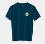BRIXTON Men's S/S T-Shirt PATRON - Marine Blue - Large - NWT - LAST ONE LEFT