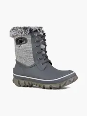 BOGS Women's Arcata Kit Waterproof Lace Up Snow Boots Gray Multi - 72404-062, 06