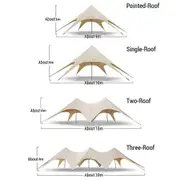 Outdoor Canopy Pointed-Roof Awning Portable UV-Proof Sun Shelter for Camping Picnic