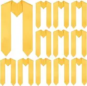 [MoDooris] 70 Inch Graduation Stoles 2024 Unisex Adult Graduation Sash Plain Grad Stole Graduate Honor Stole, Yellow, Large