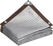 Safety Net Protection Rope Net 75% Reflective Aluminet Shade Cloth Panels with Grommets Sunblock Shade Net for Garden Flower Plant Pet Includes 20 Elastic Ropes