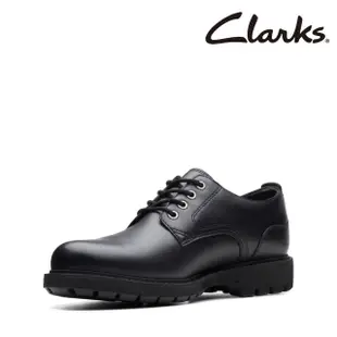 【Clarks】男鞋 Batcombe Tie GTX 防水素面粗獷大底正裝休閒鞋 皮鞋(CLM73437C)