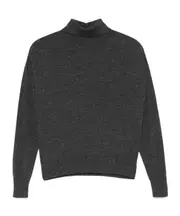 lurex-detail roll-neck sweater 40 Black