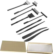 9pcs Mini Zen Garden Rake Set Lightweight Zen Garden Tools for Meditation for Miniature Decor and Relaxation Spaces