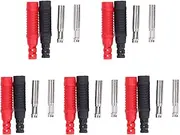 5 Sets Banana Socket, Brass Banana Jack Socket, Female Insulated Safety Shrouded Banana Plug for Welding Machinery, Inverters and Computers