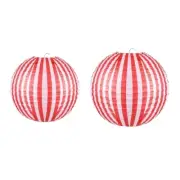 6PCS Color Striped Paper Lanterns For Party Decorations And Festival Celebration
