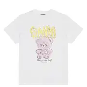 [GANNI] Basic Jersey Teddy Relaxed T-Shirt