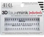 Ardell 3D Faux Mink Lashes Individuals Medium Black 4 Pack Set NEW 260 lashes