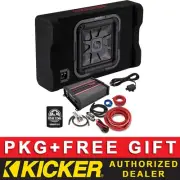 KICKER 350W L7TDF82 8" CAR AUDIO SUB PACKAGE + DS18 CLASS D MONO AMP+8AWG KIT