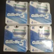 16 Gillette5 Cartridges 4 Packs Gillette 5 fits to any Fusions , Proglides etc
