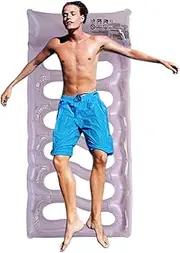 Adult Pool Floats - Inflatable Swim Lounger Bed | Foldable Portable Pool Floats for Lake River Poolside Party Travel Vacation Camping Kids Adults