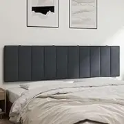 Headboard Cushion, Bed Headboard Pillow Dark Grey 180 cm Velvet