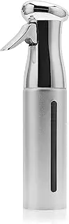 Fine Mist Spray Bottle, Fine Mist Continuous Spray Bottle,Empty Water Spray Bottles for Hair hairstyling,Plants,Cleaning Solutions Dispensing (Silver)