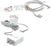 Infant Optics Official Power Cord Adapter for DXR8 PRO Monitor Unit NOT for Camera Unit NOT for DXR8, White