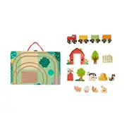 17 Piece Wooden Take Along Train Set