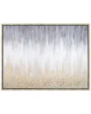 Empire Art Direct Golden Cascade Textured Glitter Hand-Painted Framed Canvas Wall Art