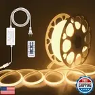 ALITOVE 120V 110V COB Led Strip Light Kit Dimmable Waterproof IP67 3000K 65.6