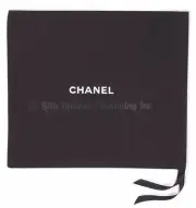 BRAND NEW MINT Authentic Chanel Black Ribbon Ties Drawstring Dust Bag 14” x 11”