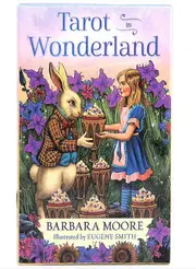 78 Tarot Cards with Guidebook,Tarot in Wonderland Tarot Deck,Tarot in Wonderland Holographic Tarot Cards Deck with Colorful Box for Beginners and Pro