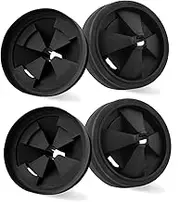 4 Pack Garbage Disposal Splash Guard, 3 3/8" QCB-AM Sink Baffle Replacement Parts for InSinkErator Evolution Series, Upgraded EPDM Rubber Drain Insert Removable Quiet Collar Drain Plugs