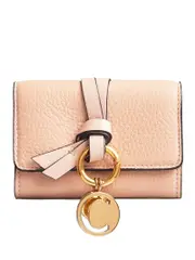 Chloé Alphabet Mini Tri-fold Wallet in Blush Nude