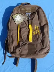 ROTHCO Vintage Flight Bag Earth Broen Canvas Backpack NEW w/Tags