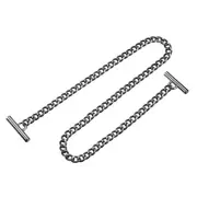 Iron Flat Chain Strap, 39" Handbag Purse Chain Strap DIY Bag Replacement, Grey