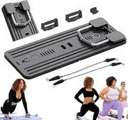 Pilates Board Set, Foldable Pilates Reformer for Home with Timer and Phone Holder